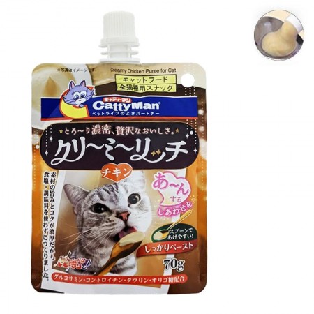 CattyMan Creamy Puree КУРКА рідкі смаколики для котів 70 г (82205)